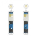 Berlin Column Earrings - Silver