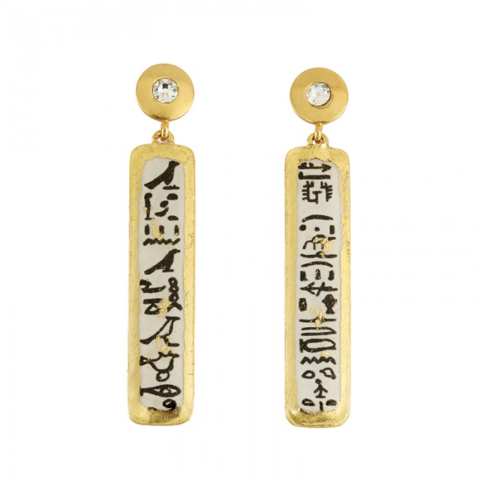 Hieroglyphics Column Earrings