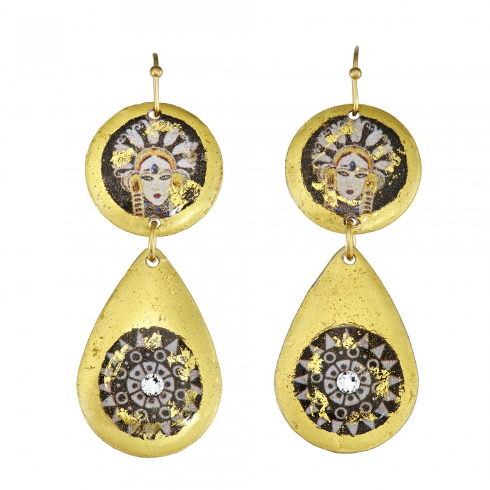 Erté Byzantine Mini Teardrop Earrings