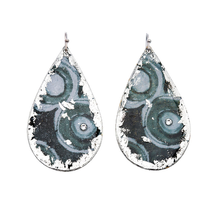 Grommets Teardrop Earrings