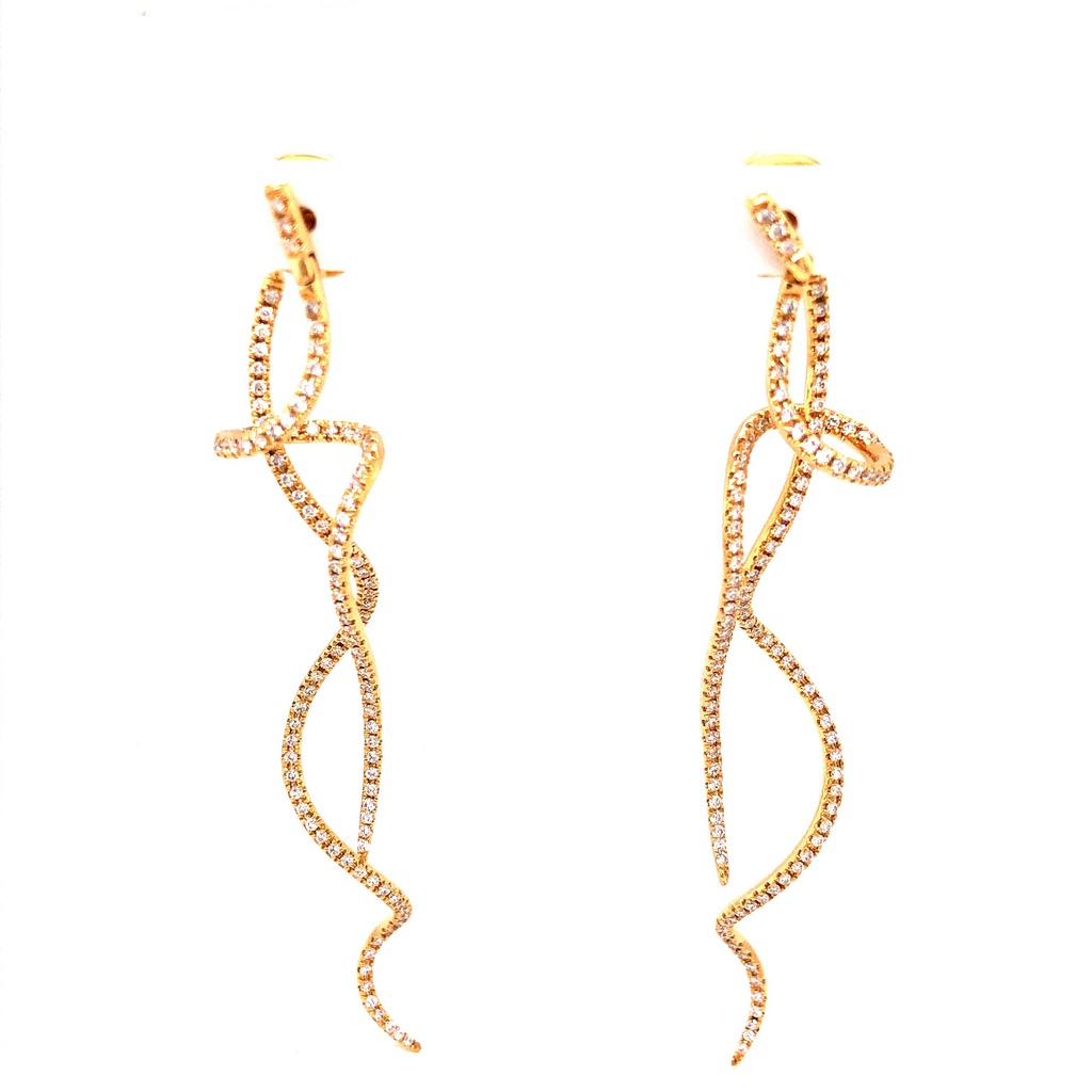 Freeform Diamond Earrings