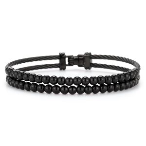 Men's Bead Bangle Bracelet