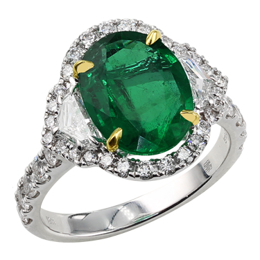 Emerald and Diamond Ring