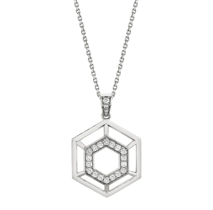 Hex Truss Pendant & Chain