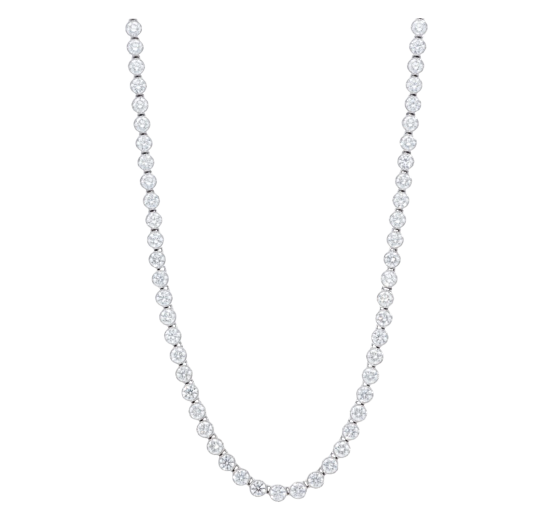 DIAMOND BEZEL TENNIS NECKLACE