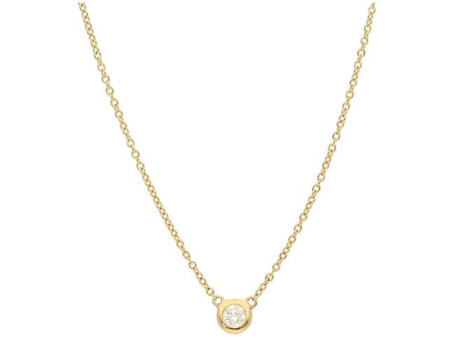 SINGLE POLISHED BEZEL DIAMONDS BY THE YARD NECKLACE