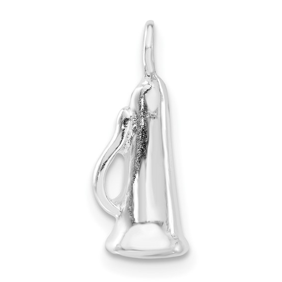Sterling Silver 3-D Polished Megaphone Charm