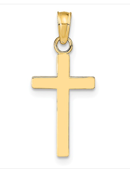 10k Polished Cross Pendant