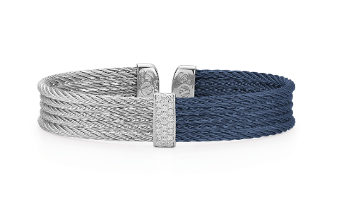 Mini Cuff with 18kt White Gold & Diamonds