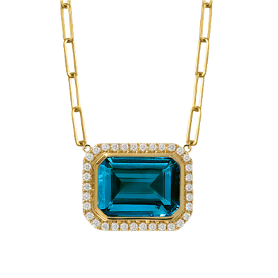 LONDON BLUE TOPAZ PAPERCLIP