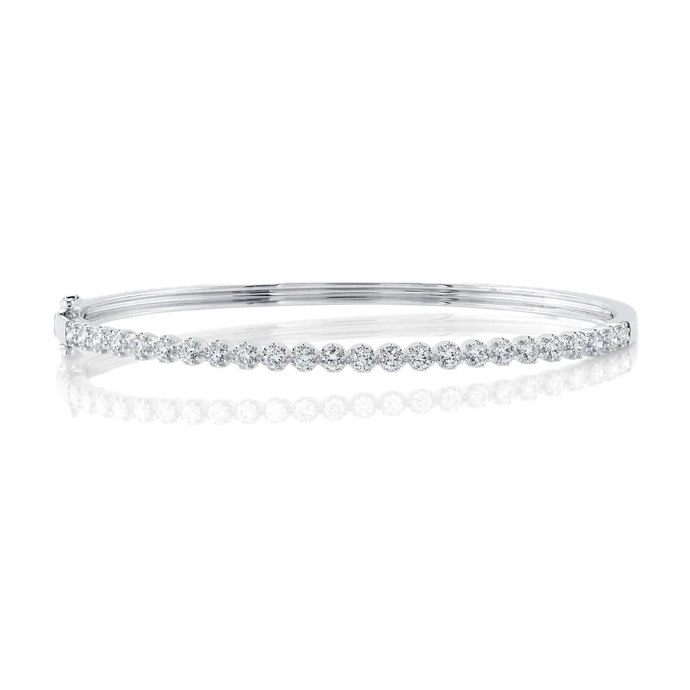 0.94CT DIAMOND CROWN SETTING BANGLE