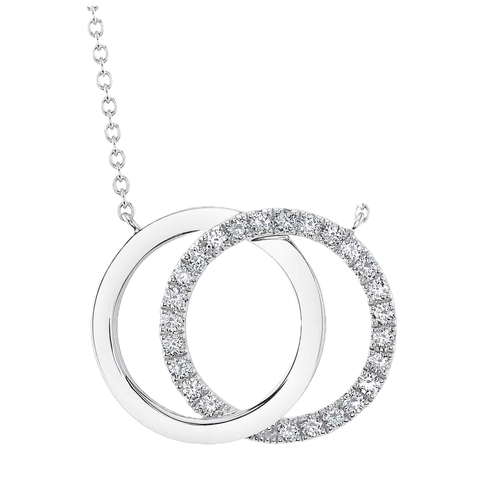 .31ct Diamond Love Knot Circle Necklace