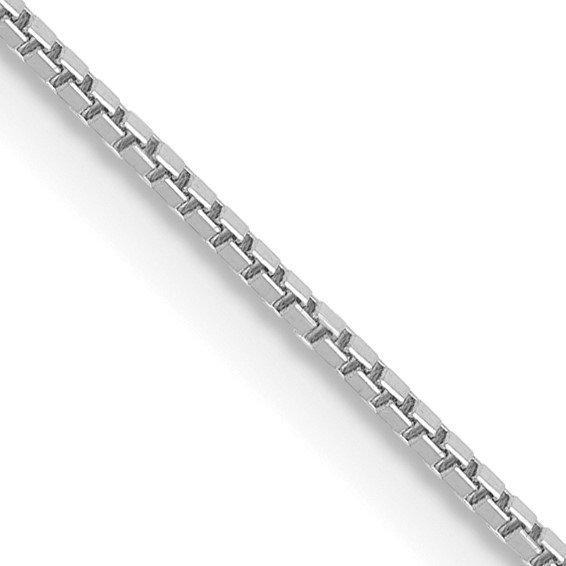 14K White Gold 22 inch .9mm Box Chain