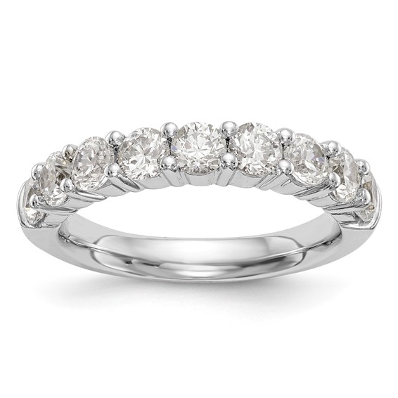 10K White Gold 9-Stone Diamond Band Mounting