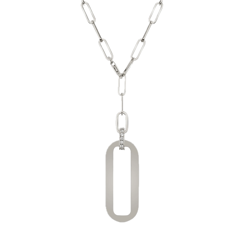 PLAIN LONGLINE LINK MEDALLION LARIAT