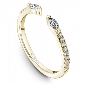 Split Stackable Band with Marquise Ends