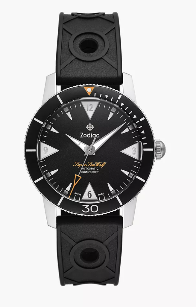 Super Sea Wolf Skin Automatic Rubber Strap Watch