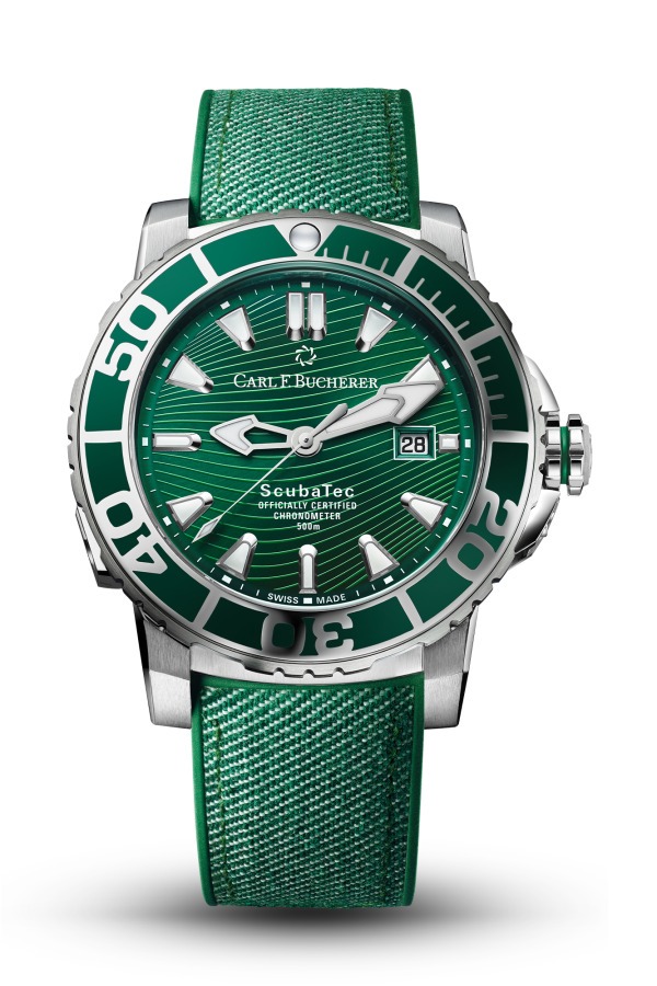 Patravi ScubaTec, 44.6mm, Steel/Ceramic, Green Index Dial