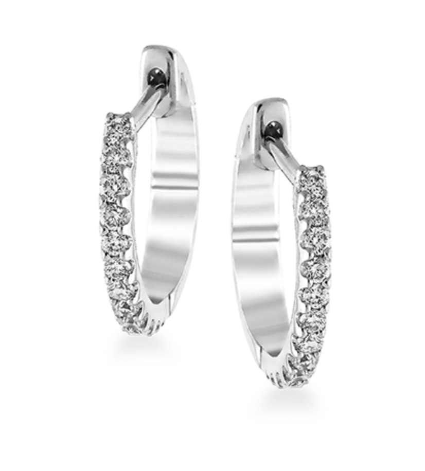 WG Diamond Hoop Earrings