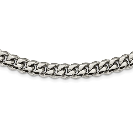 Stainless Steel Polished 24 inch Curb Chain Necklace