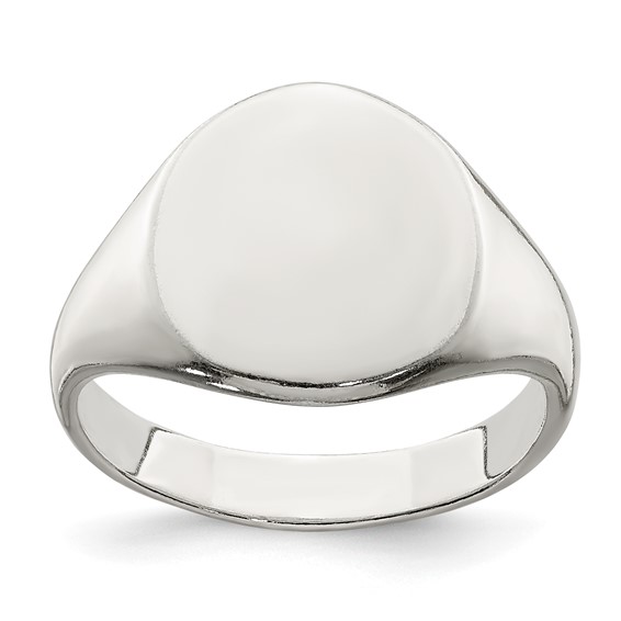 Mens Signet Sterling Silver Ring.