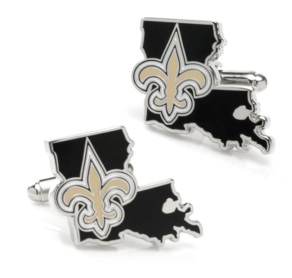 New Orleans Saints State Shaped Cufflinks