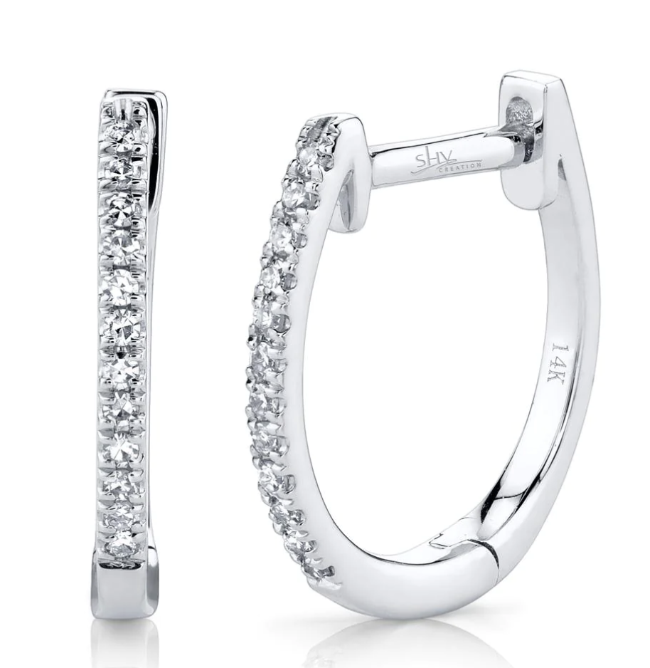 0.08CT DIAMOND HUGGIE EARRING