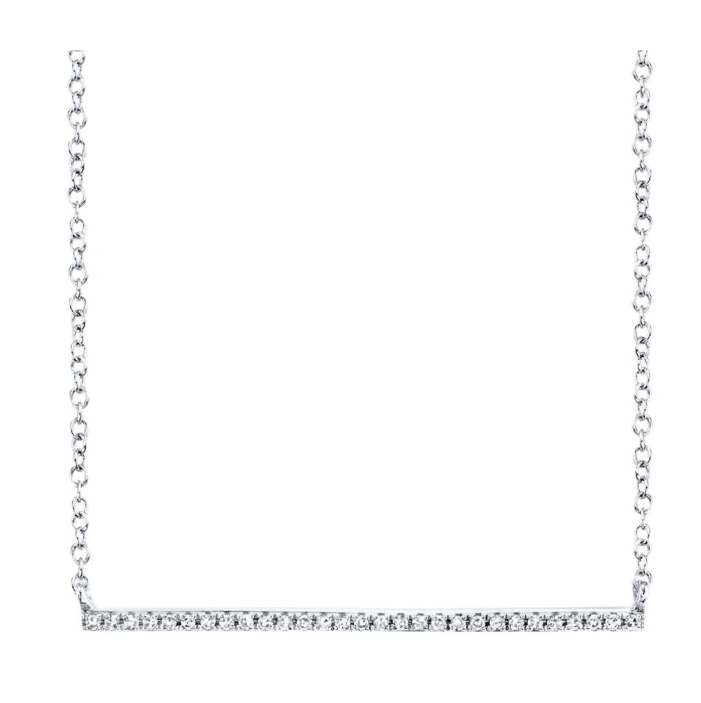 0.08CT DIAMOND BAR NECKLACE