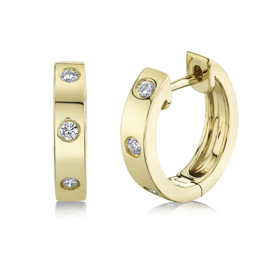 0.11CT DIAMOND HUGGIE EARRING
