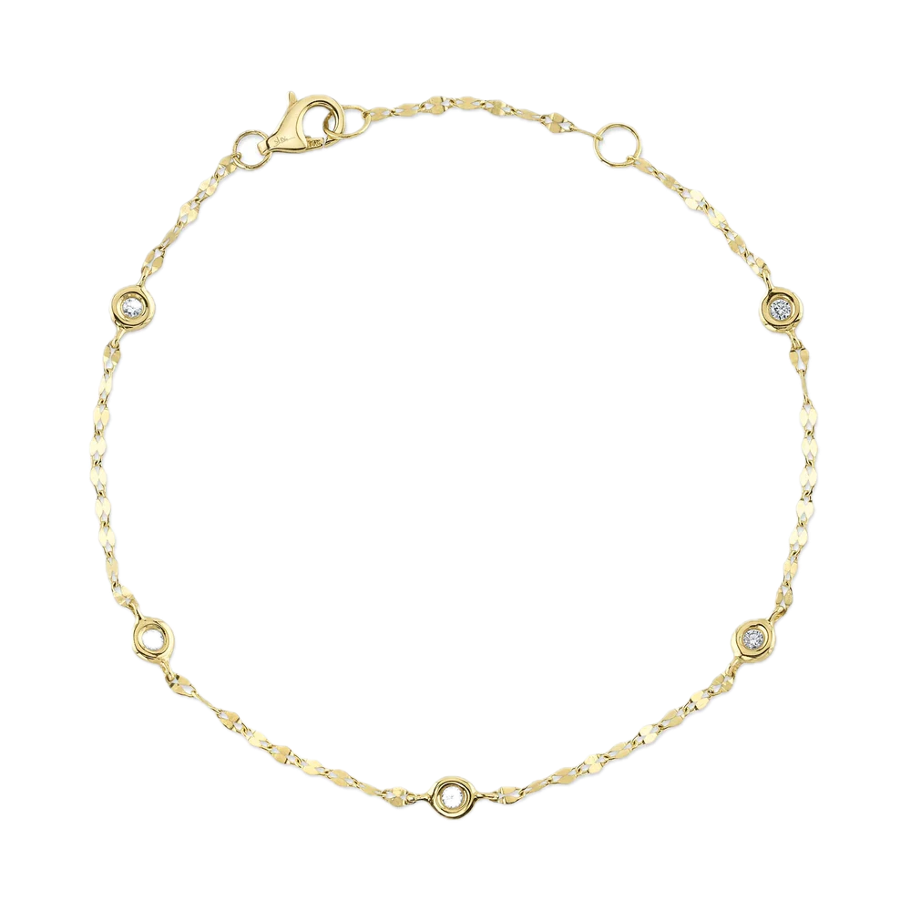 0.10CT Diamond By the Yard Bracelet