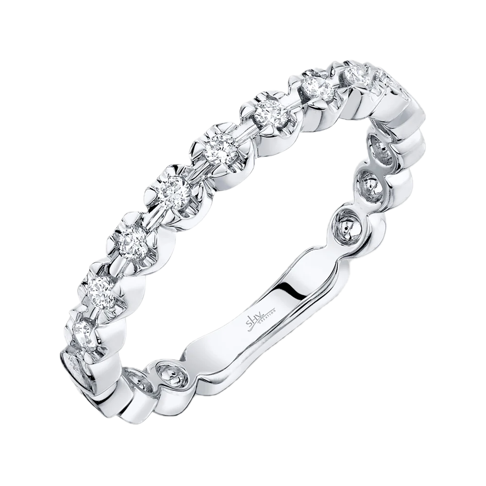 0.17CT 14KT W/G DIAMOND BAND