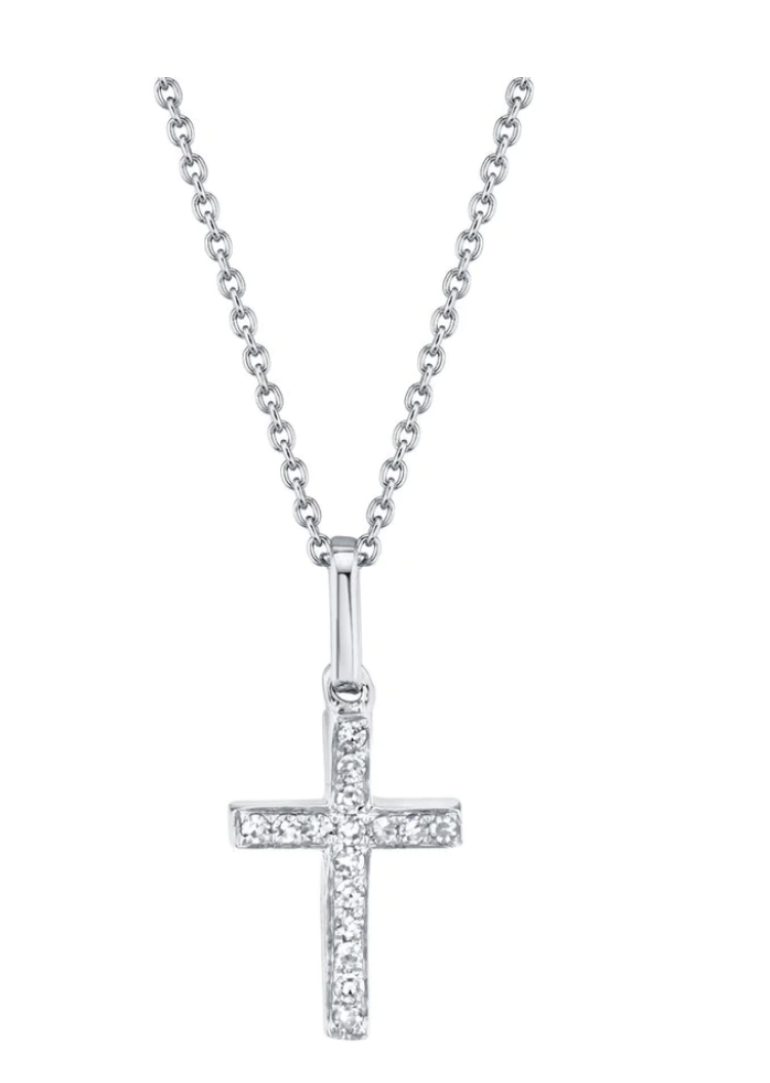 0.06CT DIAMOND CROSS NECKLACE