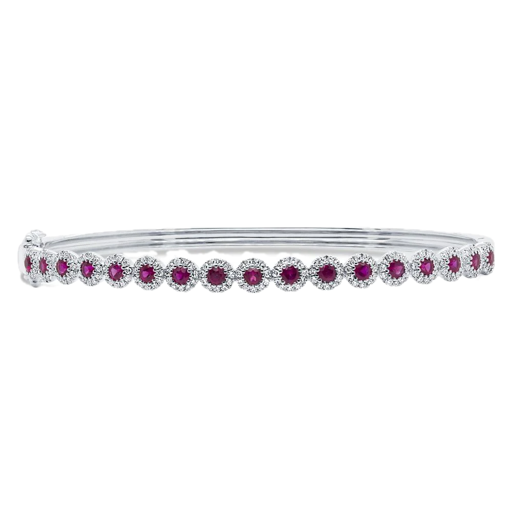 0.48Ct Dia 0.97Ct Ruby Bangle