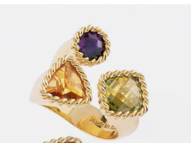 ANELLO IN BRONZO E PIETRE RING