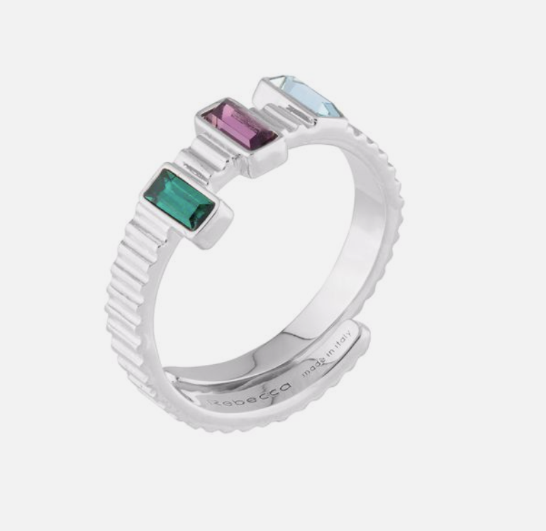 Judith ring with colored stones