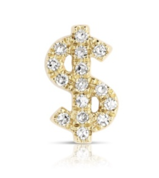 MISS INDEPENDENT DOLLAR SIGN DIAMOND CHARM