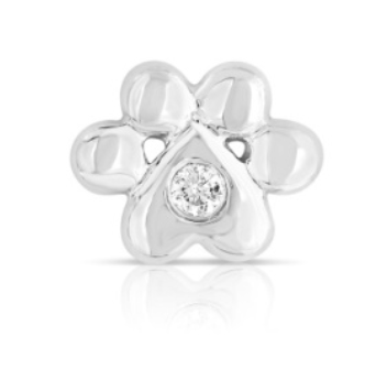 DOG MOM PAW PRINT DIAMOND CHARM