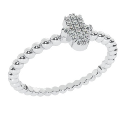 ROUND SHANK WITH HAMSA RING