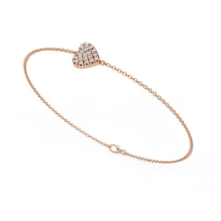 HEART DIAMOND ACCENT BRACELET 7.5"