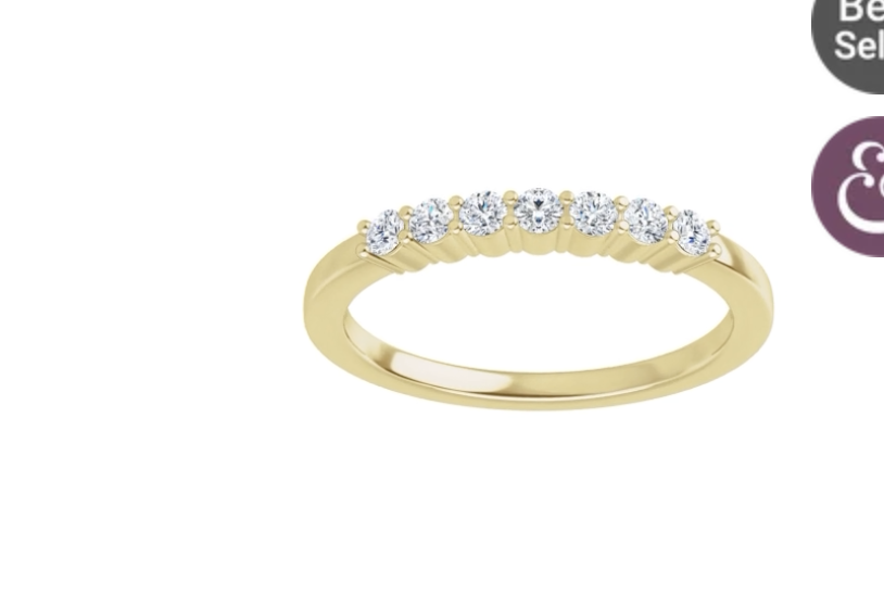 18K Yellow 2 mm Round Anniversary Band Mounting