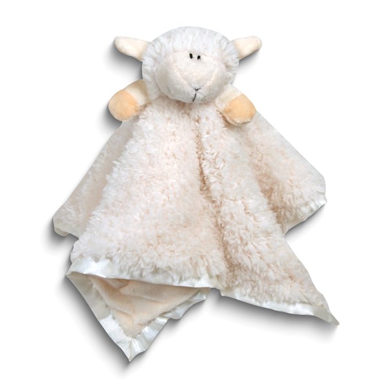 White Cuddle Buds Plush Lamb Blanket Toy