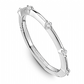 Platinum Wedding Band W/ 5 Round Diamonds