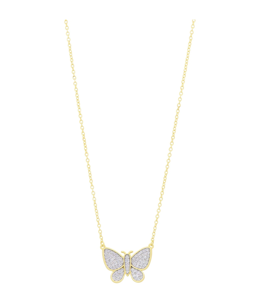 Butterflies in Bloom Pendant Necklace