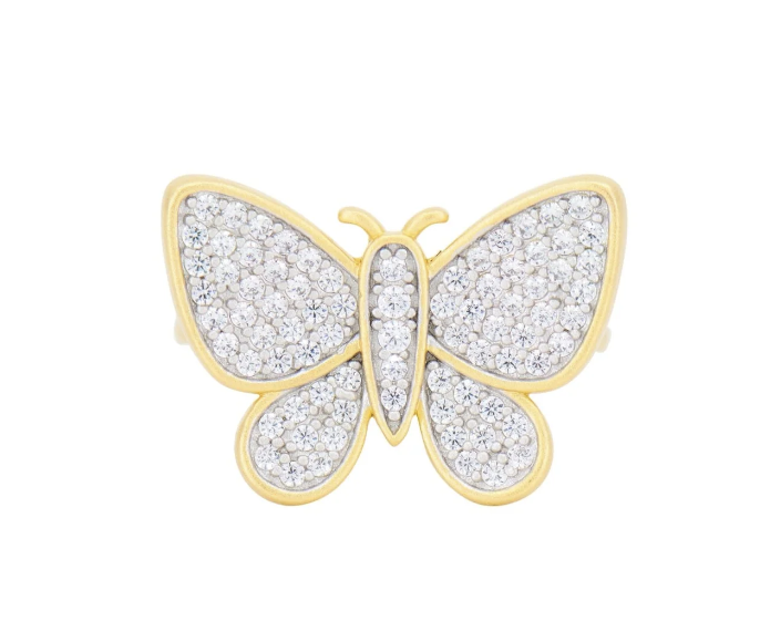 Butterflies in Bloom Cocktail Ring