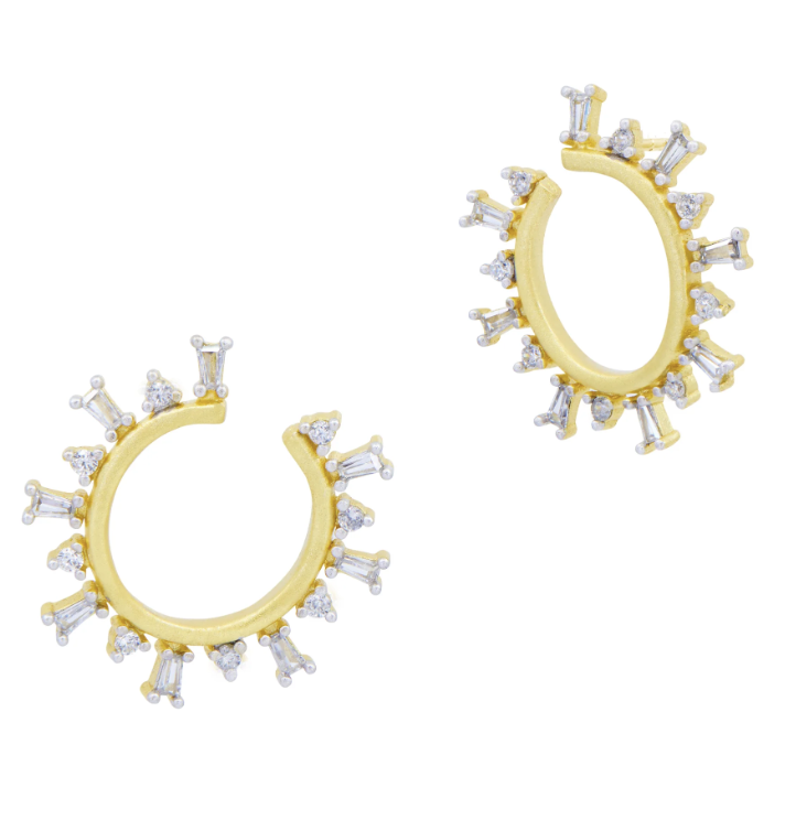 Midnight Mosaic Illussion Hoop Earrings