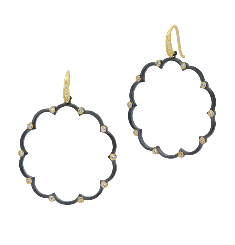 Signature Brooklyn in Bloom Open Hoop Earrings