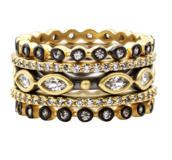 Signature Marquise Station Ring Stack