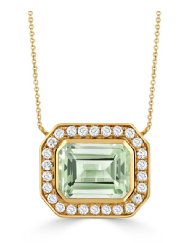 Green Amethyst Mint Mojito Necklace
