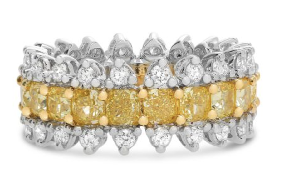 Two Tone Diamond Eternity Ring