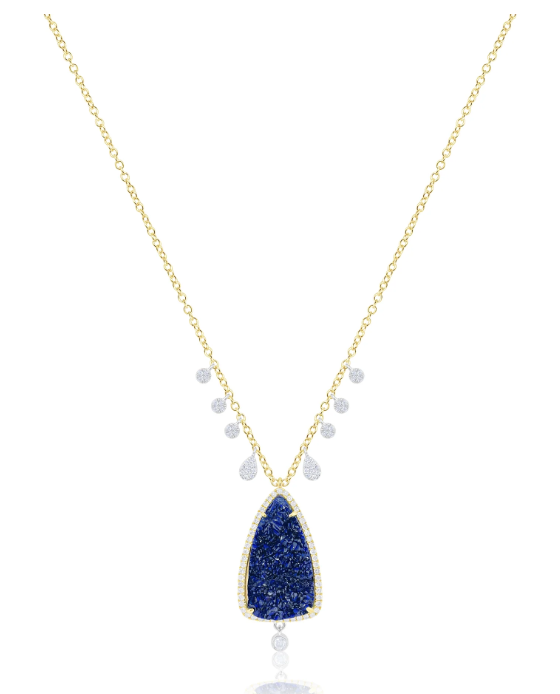 Blue Druzy Necklace